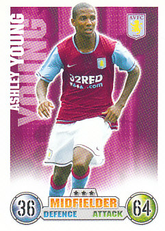 Ashley Young Aston Villa 2007/08 Topps Match Attax #24